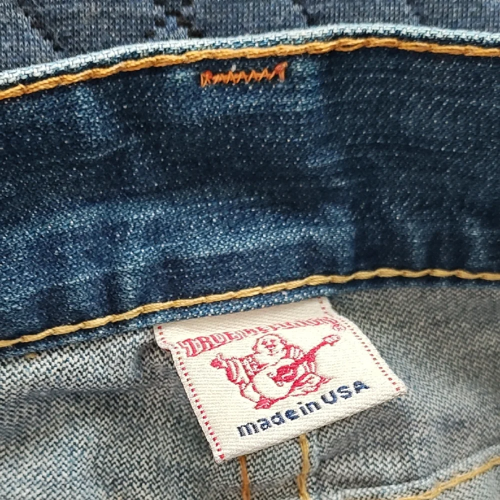 Tru Religion 💙 Distressed Women's Blue Jeans 16'' - Picture 9 of 10